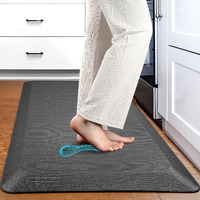 Featol Anti Fatigue Mat Floor Mat, Extra Thick Standing Office Desk Mat Memory Foam Cushioned Anti Fatigue Ergonomic Kitchen Mats Comfort Standing Pad Not Pvc 9/10 Inch Thick (20"" X 39"", Gray)