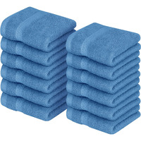 Utopia Towels 12 Pack Premium Wash Cloths Set (12 X 12 Inches) 100% Cotton Ring Spun, Highly Absorbent And Soft Feel Essential Washcloths For Bathroom, Spa, Gym, And Face Towel (Electric Blue)