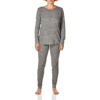Fruit Of The Loom Women's Micro Waffle Premium Thermal Set, Smoke Heather, X-Large