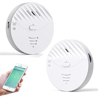 Wifi Smart Window Glass Break Sensor Alarm For Home, 2 Pcs Tuya Wifi Wireless Door Vibration Alarm For For Garage/Store/Business,Use With Tuya Wifi