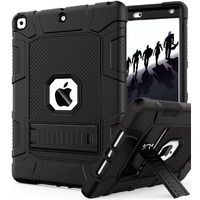 Rantice Ipad 9Th Generation Case, Ipad 8Th Generation Case, Ipad 7Th Generation Case, Hybrid Shockproof Rugged Drop Protection Cover With Kickstand For Ipad 10.2''   (Black)