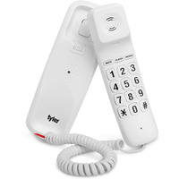 Tyler Landline Corded Phone - Big Button For Seniors - Loud Ringer For Hearing Impaired - Wall Mountable - Led Call Light Indicator - Volume Control - Power Outage Safe - Home Phone White (Tbbp5-Wh)