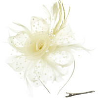 Dreshow Fascinators Hat Flower Mesh Ribbons Feathers On A Headband And A Clip Tea Party Headwear For Girls And Women