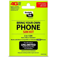 Straight Talk - Bring Your Own Phone ""Cdma"" 3-In-1 Sim Card Kit (4G Lte) - ""Verizon"" Compatible