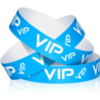 Teling 500 Pack Vip Plastic Wristbands Bracelets Party For Events Vip Custom Wristbands Plastic Bracelets Tear Proof Waterproof Wrist Bands Arm Bands For Events Concerts(Blue)