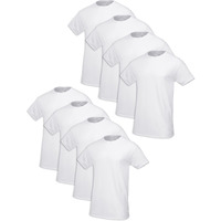 Fruit Of The Loom Men's Tag-Free Cotton Undershirts, Regular-Crew-8 Pack White, Medium