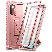 Dexnor For Samsung Galaxy Note 10 Case, Heavy Military Grade Protection Shockproof Protective Cover For Samsung Galaxy Note 10 [Built In Screen Protector And Kickstand] Rose Gold