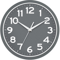 Akcisot Wall Clock Bathroom 10 Inch Analog Small Wall Clocks Battery Operated - Silent Non Ticking Modern Simple Style Clock Decorative For Kitchen/Bedroom/Home Office/Living Room/School(Gray)