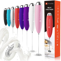 Frother For Coffee, Frother Handheld, Milk Frother, Upgraded Matcha Whisk Drink Mixer Electric Mini Whisk Hand Frother Mini Foamer Coffee Mixer For Lattes Cappuccino Frappe Matcha Hot Chocolate, Pink
