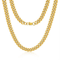 Jewlpire Gold Chain For Men Women, 10Mm Mens Necklace Cuban Link Chain For Men 18K Gold Plated Mens Gold Chain, Gold Chain 26 Inch