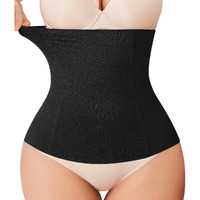 Nebility Womens ' Waist Trainer Tummy Control Waist Cincher Slim Body Shaper (Black Without Hook, M)