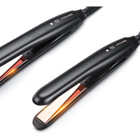Vanessa Pro Small Size Mini Flat Iron, 100% Pure Titanium Flat Iron For One Pass To Achieve A Sleek Look, Curls Beautifully & Straightens Well - 0.7 Inch