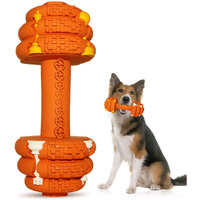 Hswaye Dog Chew Toys For Aggressive Chewers,Food Grade Non-Toxic Dental Pet Toy,Tough Durable Indestructible Dog Toys For Medium Large Dogs.Orange.
