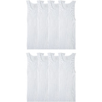 Fruit Of The Loom Men's Lightweight Active Cotton Blend Undershirts, Tank-8 Pack-White, Medium