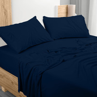 Utopia Bedding Queen Sheet Set - Jersey Knit Sheets 4 Piece Queen Jersey Sheet Set - Cotton Jersey Sheets - Soft T-Shirt Stretchy Sheets (Queen, Navy)