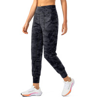 Soothfeel Women 's Joggers With Zipper Pockets High Waisted Athletic Workout Yoga Pants Joggers For Women Regular (Grey Camo, Medium)