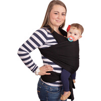 Cuddlebug Hands-Free Baby Carrier Wrap - Soft & Stretchy Baby Carrier Newborn To Toddler 7-35 Lbs - One-Size-Fits-All Baby Holder Wrap - Hip-Healthy Wrap (Brown)