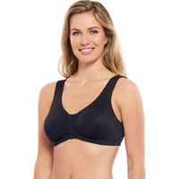 Carole Martin Full-Freedom Comfort Front Closure Bra For Women, Wireless (48, Black)