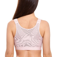 Delimira Women's Full Coverage Front Closure Wire Free Back Support Posture Bra Gentle Rose 34Dd