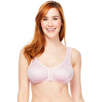 Carole Martin Full-Freedom Comfort Front Closure Bra For Women, Wireless (38, Pink)