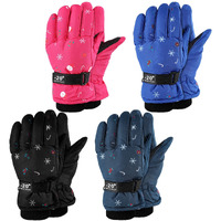 Hicarer 4 Pairs Winter Gloves For Kids Waterproof Snow Ski Gloves Warm Unisex Camouflage Clothes For Cold Weather Girls Boys Children(Dark Blue, Pink, Black, Blue,1-4 Years Old)