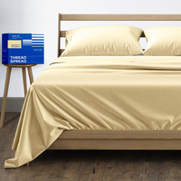 Pure Cotton Full Size Cotton Bed Sheets Set (Full Size,1000 Thread Count) Sand Bedding Pillow Cases (4 Pc) Cotton Sheets Full Size Bed- Sateen Sheets - 16 In Deep Pocket Full Sheets