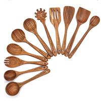 Wooden Spoons For Cooking,11 Pcs Wooden Kitchen Utensils Set Wooden Utensils For Cooking Wooden Cooking Utensils Wooden Spatulas