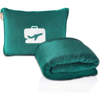 Eversnug Travel Blanket And Pillow - Premium Soft 2 In 1 Airplane Blanket With Soft Bag Pillowcase, Hand Luggage Sleeve And Backpack Clip (Teal)