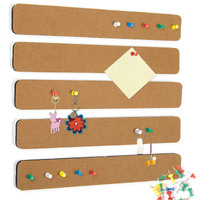 Felt Pin Board Bar Strips Bulletin Board For Bedrooms Offices Home Wall Decoration, Notice Board Self Adhesive Cork Board With 35 Push Pins For Paste Notes, Photos, Schedules