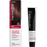Agebeautiful Permanent Liqui Creme Hair Color Dye | 100% Gray Coverage | Anti-Aging | Professional Salon Coloring | 5Rb Medium Raspberry Brown