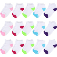 Booph Kids Socks For Boys Girls Low Cut Athletic Ankle Socks 9-12 Years Multi02