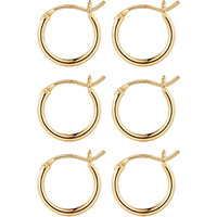 M Mooham Small Gold Hoop Earrings, 14K Gold Plated Hypoallergenic Chunky Mini Jewelry Pack Set Dainty Tiny For Women