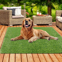 Xlx Turf 5 Ft X 5 Ft Artificial Grass Rug Outdoor/Indoor, Thick Square Fake Grass Turf Carpet For Dog Pet/Balcony/Patio/Plaground/Garden Lawn Landscape Decor, With Drainage Holes