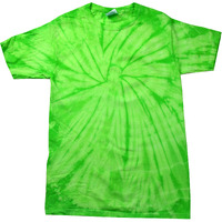 Colortone 100% Cotton Spider Tie Dye T-Shirt For Women And Men, 3X-Large, Spider Lime