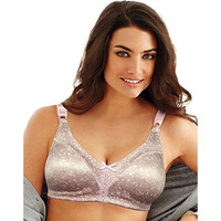 Bali Women's Woman's Double Support Wire-Free Bra, Pink Chic Lace Print,42C