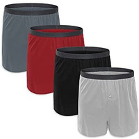 Fruit Of The Loom Mens Premium Tag-Free Cotton Underwear (Regular & Big Man) Boxer Shorts, Boxer - 4 Pack Knit Assorted, X-Large Us