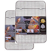 Kitchenatics Heavy Duty Small Wire Cooling Racks For Cooking And Baking, Oven Safe Stainless Steel Wire Racks, Cookie Cooling Rack - For Baking, Roasting, Grilling Fits Quarter Sheet Pan 2Pc 8.5 X 12