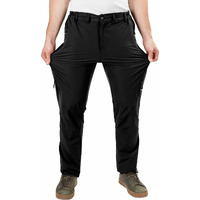 Postropaky Mens Hiking Quick Dry Lightweight Waterproof Fishing Pants Outdoor Travel Climbing Stretch Pants (Black, 34W X 32L)