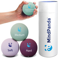 Mindpanda Hand Therapy Exercise Stress Ball Bundle - Tri-Density For Adults And Kids - Grip Strengthening For Hand Therapy - Anxiety And Stress Relief - Physical Therapy Support - Squeeze Ball, Fidget With Hard Gel Core