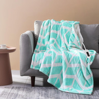 Ventimi Electric Blanket Heated Throw, 50 X 60 Heated Blanket With 4 Heat Levels & 3 Hours Auto Off, Fast Heating Blanket With Etl & Fcc Certification, Green