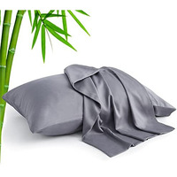 Bedelite Pillow Cases Standard Size Set Of 2, Rayon Derived From Bamboo, Cooling Pillow Cases For Hot Sleepers & Night Sweats, Breathable And Silky Soft Envelope Pillowcases(Grey, 20""X26"")