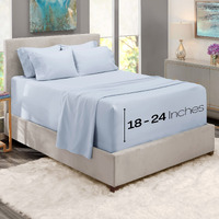 Nestl Extra Deep Pocket King Sheets Set - 6 Pc Soft Microfiber Extra Deep Pocket King Size Sheets - Fade Resistant Bedding Sheets & Pillowcases - King, Ice Blue