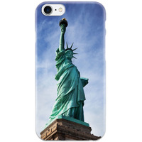 Inspired Cases - 3D Textured Iphone 7 Case - Rubber Bumper Cover - Protective Phone Case For Apple Iphone 7 - Statue Of Liberty - White