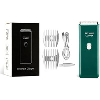 Tileon Dog Clippers,Quiet Washable Usb Rechargeable Cordless Dog Grooming Kit,Electric Pets Hair Trimmers Shaver Shears For Dogs And Cats Green