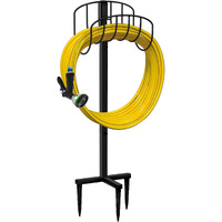 Artigarden Freestanding Garden Hose Holder Hanger, Heavy Duty Metal Water Hose Storage Stand Rack