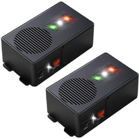 Loraffe Under Hood Animal Repeller Battery Operated Rodent Repellent Ultrasonic Rat Deterrent Keep Mice Away From Car With Ultrasounds And Led Strobe Lights Rodent Defense Vehicle Pest Control, 2 Pack