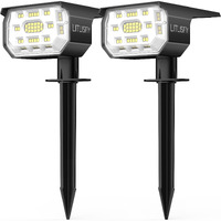 Litlisfly Solar Spot Lights Outdoor Landscape Lights, 50 Leds Solar Spotlight Outdoor Auto On/Off With 3 Modes, Ip67 Solar Outdoor Lights Waterproof Garden Light, 2-In-1 Solar Spotlight For Yard
