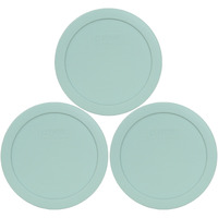 Pyrex Bundle - 3 Items: 7201-Pc 4-Cup Muddy Aqua Plastic Food Storage Lids