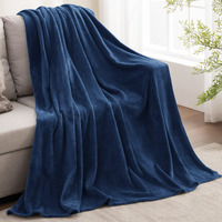 Bedelite Fleece Blanket Twin Size Navy Blue Throw Blankets For Couch & Bed, Plush Cozy Fuzzy Blanket, Super Soft & Warm Blankets For Fall And Winter