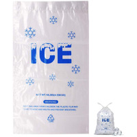 Belinlen 100 Pack 10 Lb. Plastic Drawstring Ice Bags 12 X 21 Inch Heavy-Duty Plastic Ice Bags With Plastic Drawstring (2Mil Thickness)